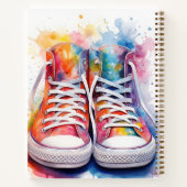 ハイトップウォーターカラースニーカーカスタムキッズ ノートブック (裏面)