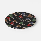 ハイトップスニーカーの靴のデザイン誕生日 ペーパープレート (アングル)