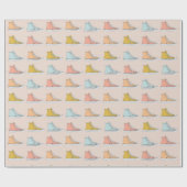 ハイトップスニーカーの靴デザイン ラッピングペーパー (フラット)