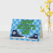 ハイトップスハッピーファーザーズデイグリッター カード (黄色い花)