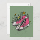 ハイトップヴィンテージスニーカー ポストカード (正面/裏面)