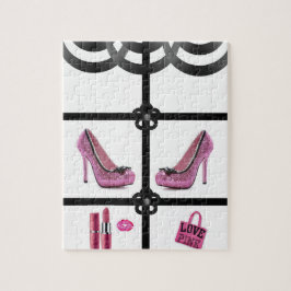 ハイトピンク白ジグソーパズル ジグソーパズル