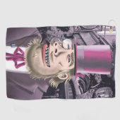 ハイドぶら下がったゴルフタオル付き ゴルフタオル (横)