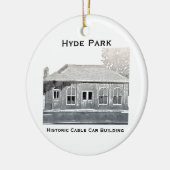 ハイドパークの歴史的なケーブル・カーのオーナメント セラミックオーナメント (左)