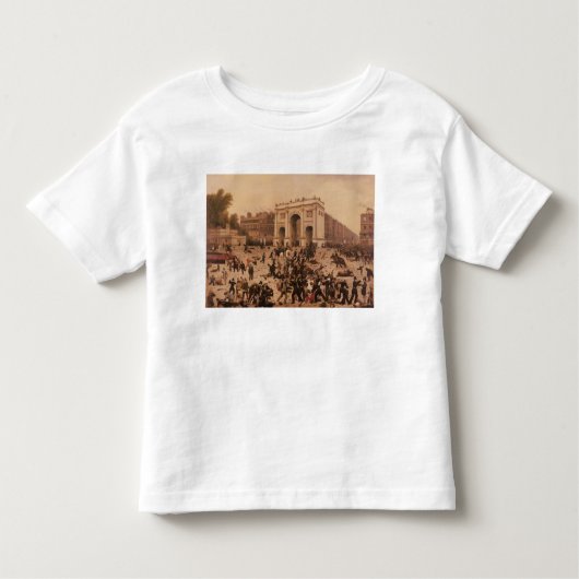 ハイドパーク1866年の人格選挙権の暴動 トドラーTシャツ (正面)