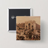 ハイドパーク1866年の人格選挙権の暴動 缶バッジ (正面&裏面)