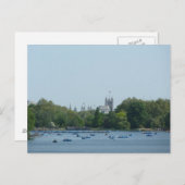 ハイドパーク、サーペンタインをボート ポストカード (正面/裏面)