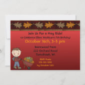 ハイドライド秋のパーティー招待状（男の子） 招待状 (裏面)