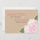 ハイドランゲアバーラップ素朴結婚式招待状カード 招待状 (裏面)