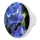 ハイドランゲアフラワードロワープルブルーパープル&グリーン セラミックノブ (右)