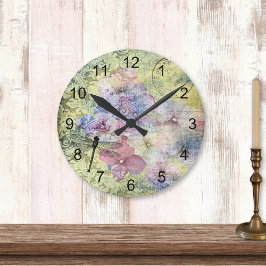 ハイドランジア トンボ 切手跡 まとめ ラウンド壁時計