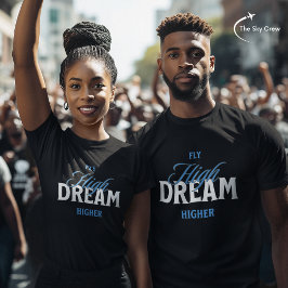 ハイドリームハイエイビエーションタイポ感動的を飛行 Tシャツ