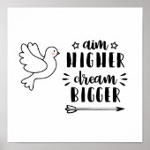 「ハイドリームビッグを目指せ」やる気を起こさせる引用文 ポスター (正面)