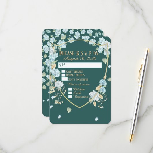 ハイドレインジア ムーンライトの出欠カード 出欠カード (正面/裏面インサイチュ)