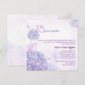 ハイドレインジア 25周年 シルバーウエディングアニバーサリー 招待状 (正面/裏面)