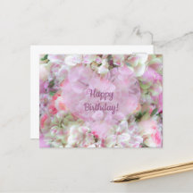 ハイドレンジアとバラ - オイルのヴィンテージブーケ