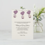 ハイドレンジアとメイソンジャー 結婚式の披露宴 招待状 (スタンド正面)