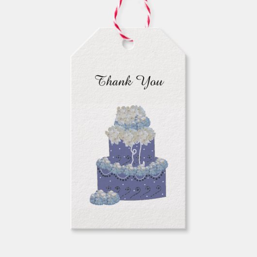 ハイドレンジアのデザートケーキ ギフトタグ (正面)