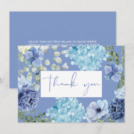 ハイドレンジアのブライダルシャワーの前に青いもの サンキューカード