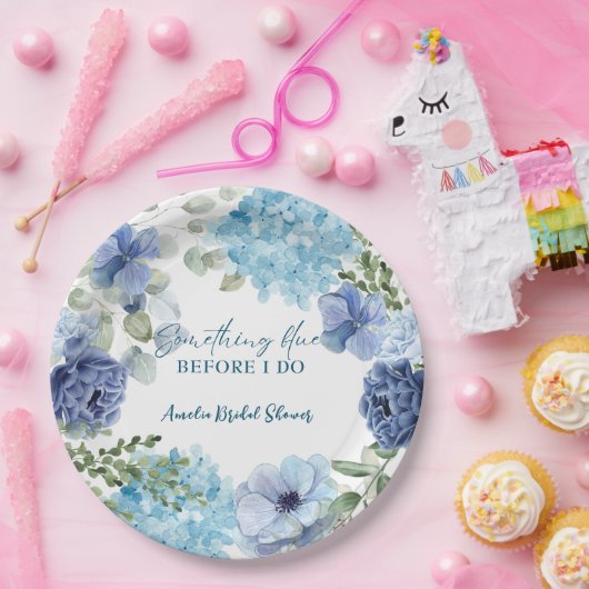 ハイドレンジアのブライダルシャワーをする前に青いものを… ペーパープレート (パーティー)