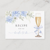 ハイドレンジアの弓のブライダルシャワーレシピのリクエスト エンクロージャーカード (正面)