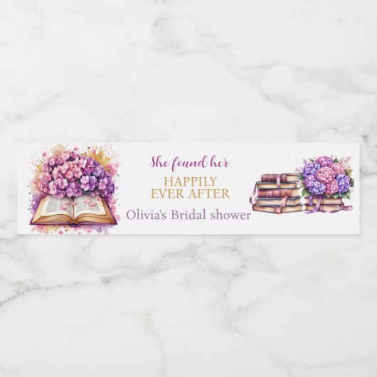 ハイドレンジアの本のテーマ ペットボトルラベル (シングルラベル)