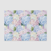 ハイドレンジアの水彩プリントティッシュペーパー 薄葉紙 (正面)