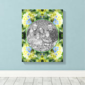 ハイドレンジアの花のフレーム 自分だけの写真を作ろう キャンバスプリント (インサイチュ (ウッドフロア))