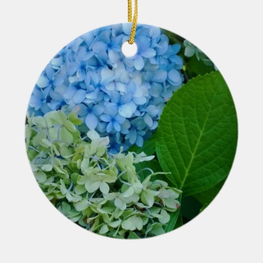 ハイドレンジアの花 セラミックオーナメント (正面)