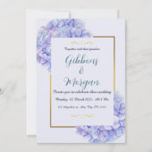 ハイドレンジアをテーマにした結婚式の招待状 招待状 (正面)