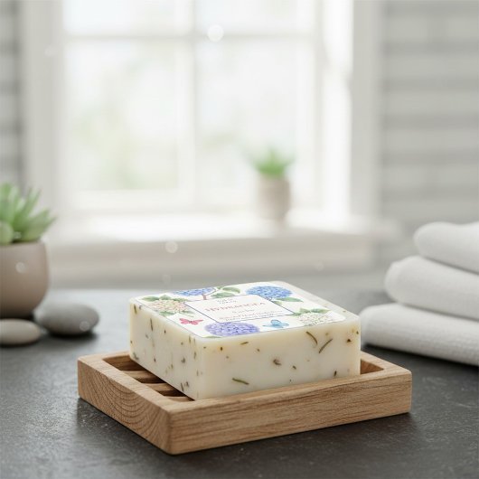 ハイドレンジア石鹸用のカスタムビジネスステッカー スクエアシール