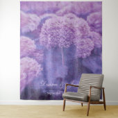 ハイドレンジア パープル 花の結婚式 フォトブース 背景 タペストリー (インサイチュ)