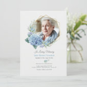 ハイドレンジア フレーム フォト 生命の祝い 招待状 (スタンド正面)