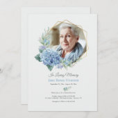 ハイドレンジア フレーム フォト 生命の祝い 招待状 (正面/裏面)