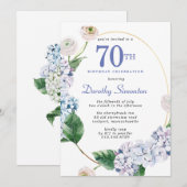ハイドレンジア ローズ 70歳の誕生日パーティー 招待状 (正面/裏面)