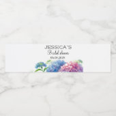 ハイドレンジア 青い花 ブライダルシャワー パーティー ペットボトルラベル (シングルラベル)