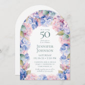 ハイドレンジア 50歳の誕生日パーティー 招待状 (正面/裏面)