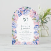 ハイドレンジア 50歳の誕生日パーティー 招待状 (スタンド正面)