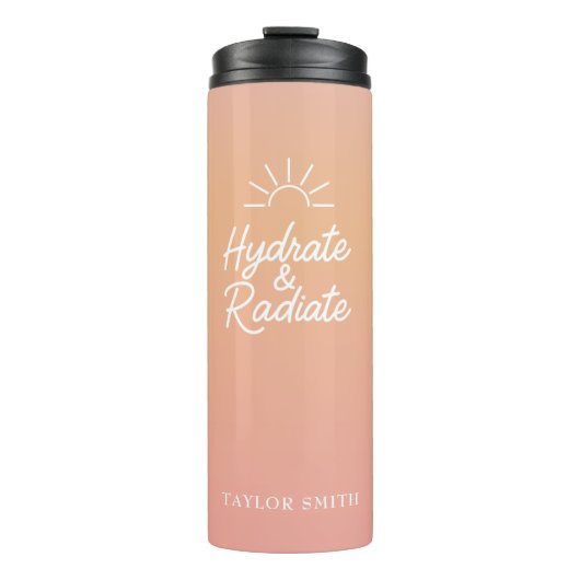 ハイドレートおよび放射カスタム赤面ピンク タンブラー (正面)