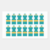 ハイドレート水ボトルのシールシート 長方形シール (正面)