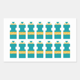 ハイドレート水ボトルのシールシート 長方形シール