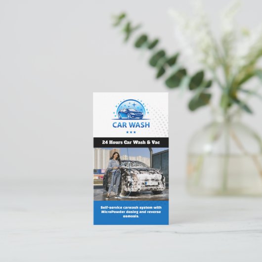 ハイドロカーウォッシュサービス | プロフェッショナル 名刺 (スタンド正面)