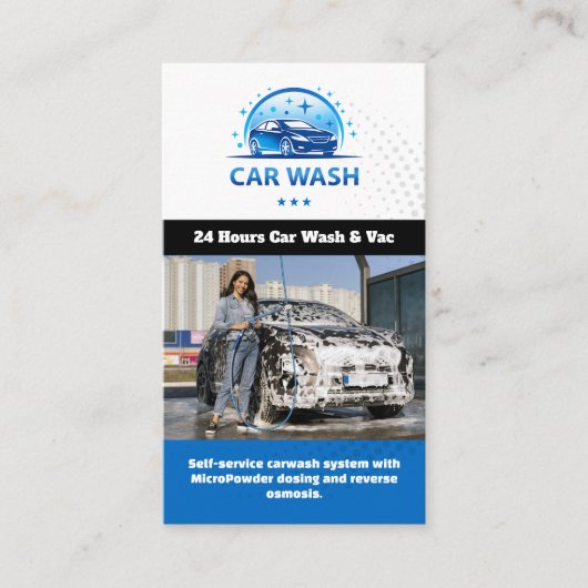 ハイドロカーウォッシュサービス | プロフェッショナル 名刺 (正面)