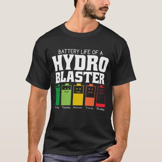 ハイドロブラスターのバッテリー寿命 Tシャツ (正面)