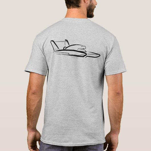 ハイドロプレーン01 グレー背面 Tシャツ (裏面)