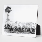 ハイド・パークへの輸送中のヤシの木（大博覧会用） フォトプラーク (側面)