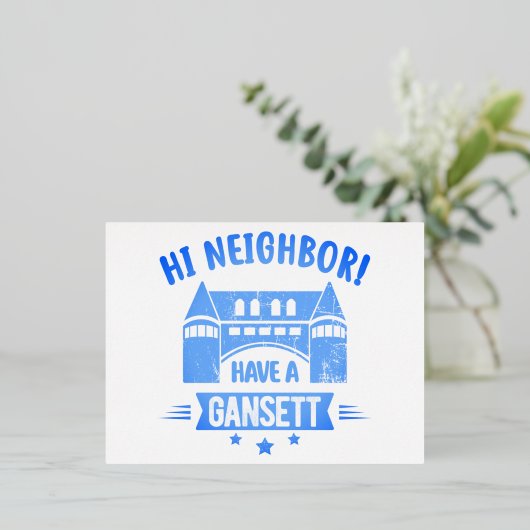 ハイネイバーガーンセットレトロスタイルプレゼント 箔シーズンポストカード (立ち正面)