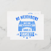 ハイネイバーガーンセットレトロスタイルプレゼント 箔シーズンポストカード (正面/裏面)