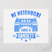 ハイネイバーガーンセットレトロスタイルプレゼント 箔シーズンポストカード (正面)