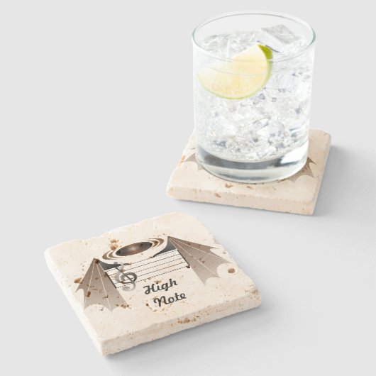 ハイノートこうもりお気に入りの曲 ストーンコースター (横)